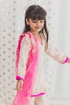 Buy_TINY PANTS_Pink Georgette Embroidery Sequin Bloom Kurta Sharara Set _Online_at_Aza_Fashions