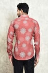 Shop_Arihant Rai Sinha_Red Linen Printed Floral Shirt _at_Aza_Fashions