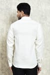 Shop_Arihant Rai Sinha_Cream Linen Plain Yarn Dyed Shirt _at_Aza_Fashions