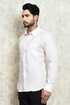 Buy_Arihant Rai Sinha_Pink Linen Plain Yarn Dyed Solid Full Sleeve Shirt _Online_at_Aza_Fashions