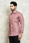 Buy_Arihant Rai Sinha_Purple Linen Plain Full Sleeve Shirt _Online_at_Aza_Fashions