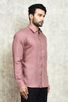 Shop_Arihant Rai Sinha_Purple Linen Plain Full Sleeve Shirt _Online_at_Aza_Fashions