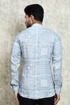 Shop_Arihant Rai Sinha_Grey Linen Printed Digital Kurta _at_Aza_Fashions