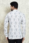 Shop_Arihant Rai Sinha_White Linen Printed Digital Floral Short Kurta _at_Aza_Fashions