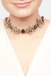 Buy_Sangeeta Boochra_Black Two Toned Temple Choker _at_Aza_Fashions