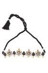 Sangeeta Boochra_Black Two Toned Temple Choker _Online_at_Aza_Fashions