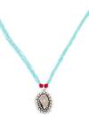 Sangeeta Boochra_Green Handcrafted Pendant Drop Necklace _Online_at_Aza_Fashions