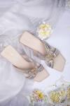 Buy_SCHON ZAPATO_Gold Embellished Sparkler Butterfly Strap Flats _at_Aza_Fashions