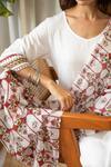 Buy_Kapraaaha_White Kurta Cotton Semi Round Wild Flora Hand Block Print Pant Set  _Online_at_Aza_Fashions