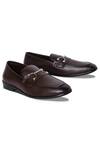 Buy_Mondarro_Brown Studded Zinobi Horsebit Buckle Leather Loafers _at_Aza_Fashions
