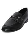 Buy_Mondarro_Black Studded Zinobi Horsebit Buckle Vegan Leather Loafers  _Online_at_Aza_Fashions