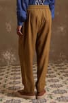 Buy_Cord_Brown Linen Solid Zen Pant _Online_at_Aza_Fashions