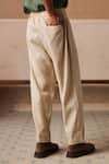 Shop_Cord_Ivory Linen Solid Zen Pant _at_Aza_Fashions