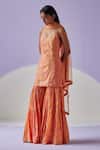 Buy_Surbhi Gupta_Orange Bloomy Print Kurta Sharara Set_Online_at_Aza_Fashions