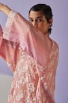 Buy_Surbhi Gupta_Pink Kurta Cotton Silk Print Hand Block Blossomy Trouser Set _Online_at_Aza_Fashions