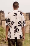 Shop_Kharakapas_Off White Cotton Phoenix Rise Printed Shirt _at_Aza_Fashions