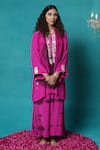 Shop_Jyoti Bansal_Multi Color Natural Crepe Tie Dye And Hand & Kurta Palazzo Set _at_Aza_Fashions