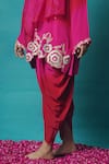 Buy_Jyoti Bansal_Pink Natural Crepe Tie Dye And Embroidered Hand & Kurta Dhoti Pant Set _Online_at_Aza_Fashions