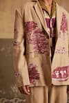 Shop_Cord_Beige Linen Print Toile Odyssey Blazer With Pant _Online_at_Aza_Fashions