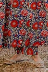 Shop_Gulabo Jaipur_Blue Cotton Printed Floral Round Shubha Anarkali Pant Set_Online_at_Aza_Fashions