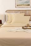 Buy_House This_Beige Cotton Plain Ginger Duvet Cover _at_Aza_Fashions