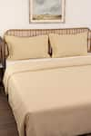 Shop_House This_Beige Cotton Plain Ginger Duvet Cover _at_Aza_Fashions