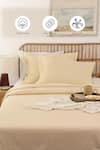 Shop_House This_Beige Cotton Plain Ginger Duvet Cover _Online_at_Aza_Fashions