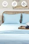 Shop_House This_Blue Cotton Plain Juniper Duvet Cover _Online_at_Aza_Fashions