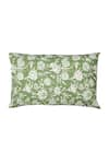 Shop_House This_Green Cotton Printed Genda Phool Bedsheet Set_Online_at_Aza_Fashions