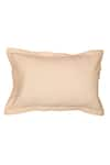 Shop_House This_Beige Cotton Satin Ginger Solid Fitted Bedsheet Set _Online_at_Aza_Fashions