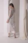 Shwetanga_White Crepe Embellished Sequin Boat Neck Foil Print Kurta Pant Set_Online_at_Aza_Fashions