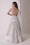 Shwetanga_White Crepe Embellished Sequin Asymmetric Layered Lehenga Bustier Set _Online_at_Aza_Fashions