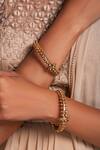 Buy_Neeta Boochra_Gold Plated Imitation Diamonds Kundan Embellished Bangle - Single Pc _at_Aza_Fashions