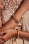 Neeta Boochra_Gold Plated Imitation Diamonds Kundan Embellished Bangle - Single Pc _at_Aza_Fashions