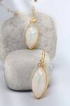 Shop_Neeta Boochra_Gold Plated Stones Moonstone Embellished Earrings _at_Aza_Fashions