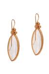 Shop_Neeta Boochra_Gold Plated Stones Moonstone Embellished Earrings _Online_at_Aza_Fashions
