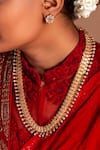 Buy_Neeta Boochra_Gold Plated Pearl And Bead Embellished Necklace _at_Aza_Fashions