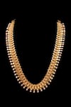 Neeta Boochra_Gold Plated Pearl And Bead Embellished Necklace _Online_at_Aza_Fashions