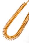 Buy_Neeta Boochra_Gold Plated Pearl And Bead Embellished Necklace _Online_at_Aza_Fashions