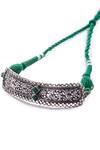 Neeta Boochra_Silver Plated Floral Carved Choker Necklace _Online_at_Aza_Fashions