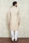 Shop_Arihant Rai Sinha_Beige Kurta Cotton Embroidered Abstract Plain And Pant Set _at_Aza_Fashions