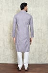 Shop_Arihant Rai Sinha_Purple Kurta Cotton Solid Plain And Pant Set _at_Aza_Fashions