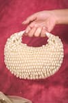 Shop_House of Kosha_Ivory Embellished Jae Beaded Bag _at_Aza_Fashions