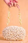 Buy_House of Kosha_Ivory Embellished Chloe Pearl Clutch Bag _at_Aza_Fashions