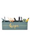 Buy_Living With Elan_Green Metal All In One Multifunctional Office Supplies Desk Organizer_at_Aza_Fashions