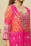 Khwaab By Sanjana Lakhani_Pink Soft Silk Sequin And Aari Work Cape Lehenga Set_at_Aza_Fashions