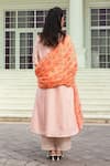 Shop_Dohr India_Pink Kurta Viscose Jacquard (94% Gul Thread Embroidered Palazzo Set _at_Aza_Fashions