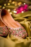 Buy_House Of Kosha_Multi Color Blush Blooms Hand Embroidered Juttis _at_Aza_Fashions