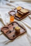 Buy_Label Reyya_Brown Wood Breakfast Tray - 3 Pcs_at_Aza_Fashions