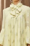 Shop_Bump Loving_Yellow Shell Viscose Georgette Imprints Siena Maternity Dress _Online_at_Aza_Fashions